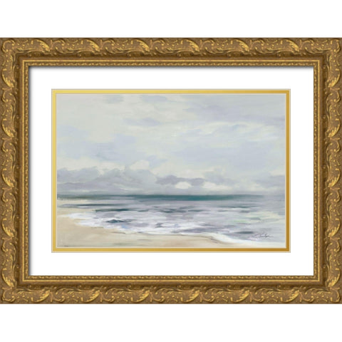 Stormy Morning Gold Ornate Wood Framed Art Print with Double Matting by Vassileva, Silvia