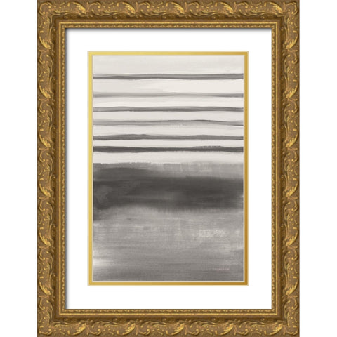 Study in Gray II Gold Ornate Wood Framed Art Print with Double Matting by Nai, Danhui