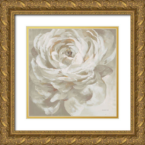 Neutral Rose Gold Ornate Wood Framed Art Print with Double Matting by Nai, Danhui