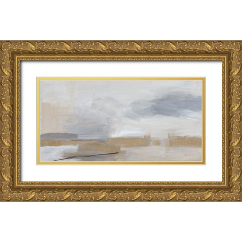 Sandstorm Gold Gold Ornate Wood Framed Art Print with Double Matting by Munger, Pamela