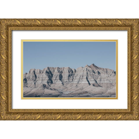 Badlands Gold Ornate Wood Framed Art Print with Double Matting by Larson, Nathan