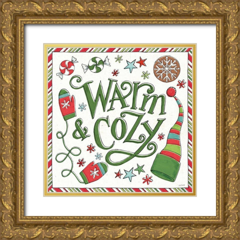 Holiday Whimsy II Gold Ornate Wood Framed Art Print with Double Matting by Tavoletti, Anne