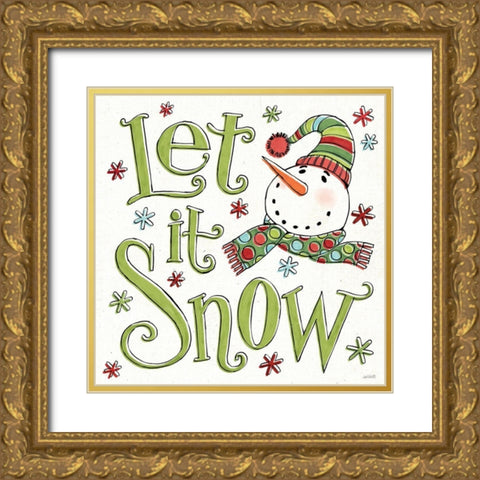 Holiday Whimsy VII Gold Ornate Wood Framed Art Print with Double Matting by Tavoletti, Anne