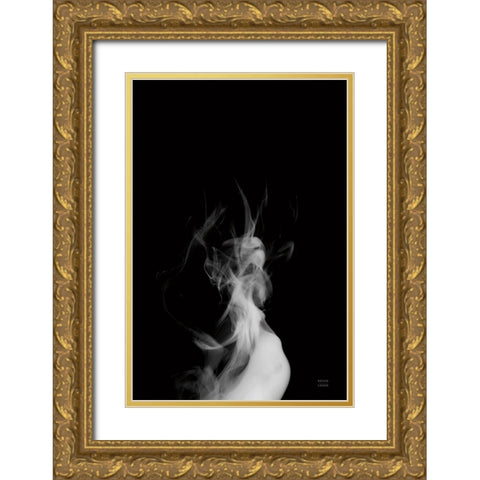 Smoke IV Gold Ornate Wood Framed Art Print with Double Matting by Larson, Nathan
