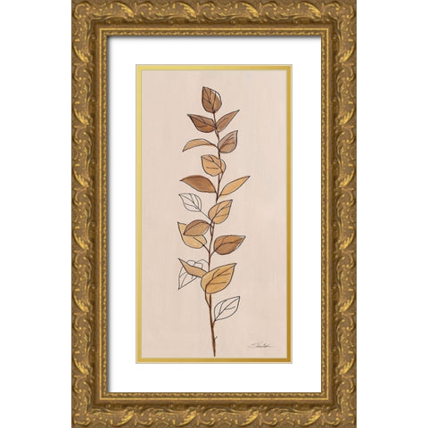 Farm Branch II Gold Ornate Wood Framed Art Print with Double Matting by Vassileva, Silvia