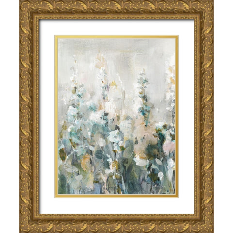 Rustic Garden Neutral II Gold Ornate Wood Framed Art Print with Double Matting by Nai, Danhui