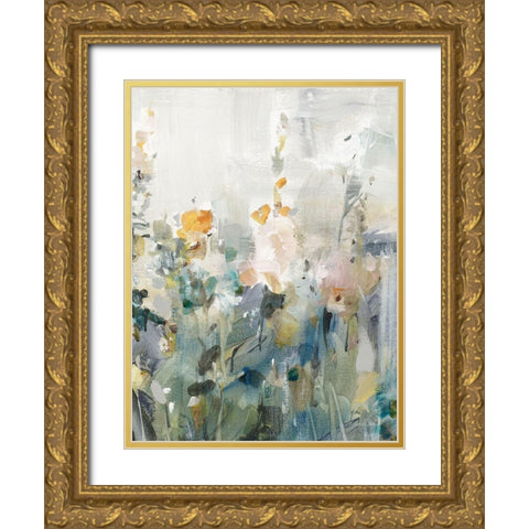 Rustic Garden Neutral III Gold Ornate Wood Framed Art Print with Double Matting by Nai, Danhui