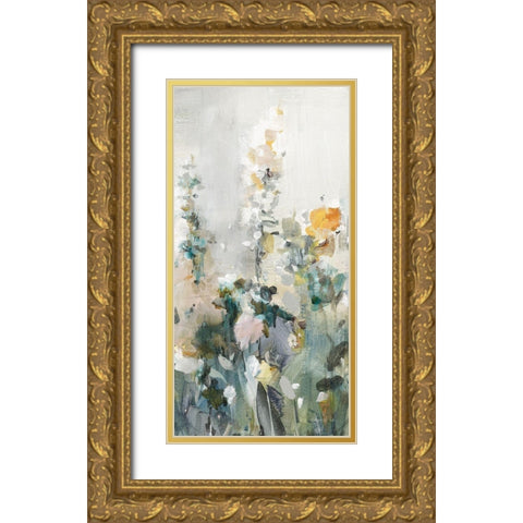 Rustic Garden Neutral V Gold Ornate Wood Framed Art Print with Double Matting by Nai, Danhui