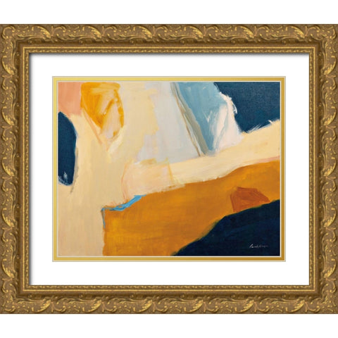 Golden Gate Marigold Gold Ornate Wood Framed Art Print with Double Matting by Munger, Pamela