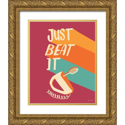 Just Beat It I Gold Ornate Wood Framed Art Print with Double Matting by Penner, Janelle
