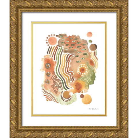 Organic I Gold Ornate Wood Framed Art Print with Double Matting by Gallagher, Megan