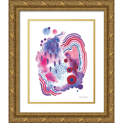 Organic III Gold Ornate Wood Framed Art Print with Double Matting by Gallagher, Megan