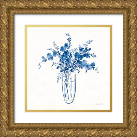 Textured Garden Cuttings I Gold Ornate Wood Framed Art Print with Double Matting by Nai, Danhui