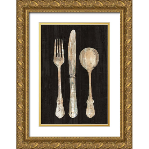 Setting the Table I Gold Ornate Wood Framed Art Print with Double Matting by Wild Apple Portfolio