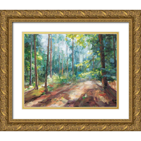 Woodland Reverie Gold Ornate Wood Framed Art Print with Double Matting by Nai, Danhui