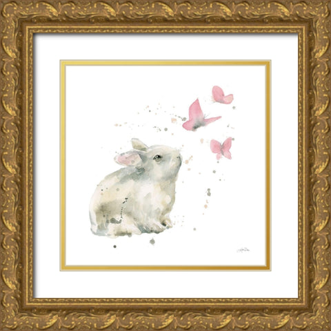 Dreaming Bunny I Gold Ornate Wood Framed Art Print with Double Matting by Pete, Katrina