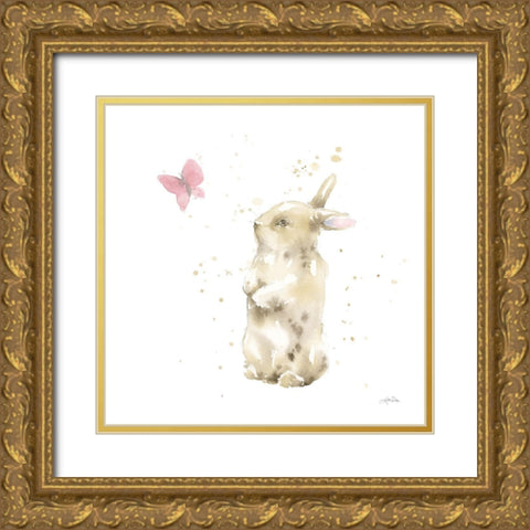 Dreaming Bunny III Gold Ornate Wood Framed Art Print with Double Matting by Pete, Katrina