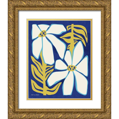 Flower Power I Gold Ornate Wood Framed Art Print with Double Matting by Gallagher, Megan