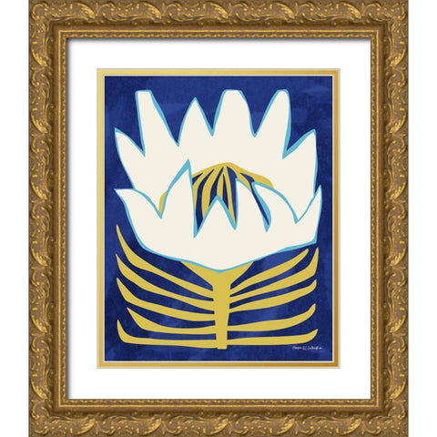 Flower Power II Gold Ornate Wood Framed Art Print with Double Matting by Gallagher, Megan