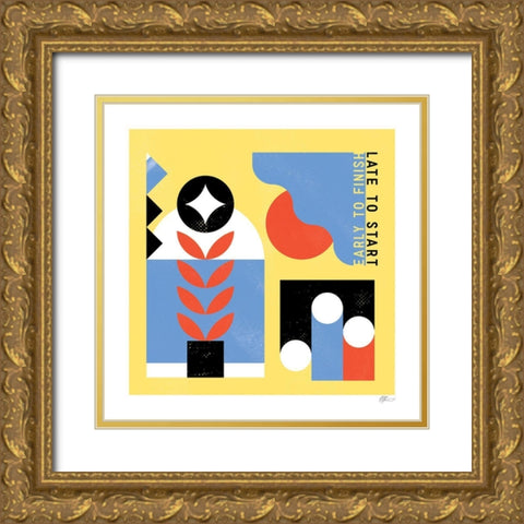 Late Start Gold Ornate Wood Framed Art Print with Double Matting by Paterson, Robert John