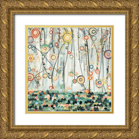 Blooming Meadow Gold Ornate Wood Framed Art Print with Double Matting by Boggs, Candra