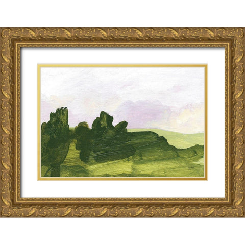 Forest Lane Gold Ornate Wood Framed Art Print with Double Matting by Mack, Lynn