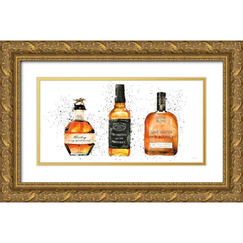 High Spirits Gold Ornate Wood Framed Art Print with Double Matting by Charro, Mercedes Lopez