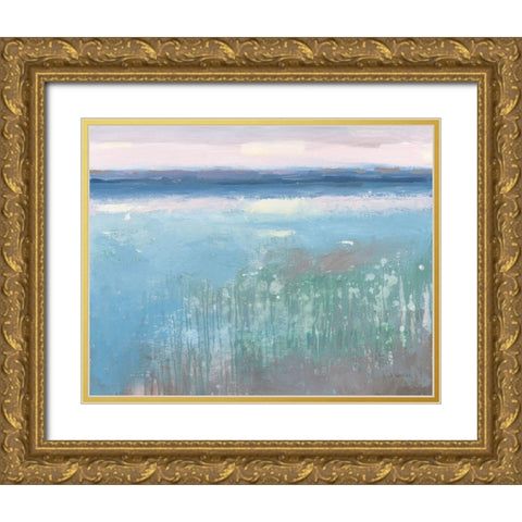 Seascape I Gold Ornate Wood Framed Art Print with Double Matting by Wiens, James