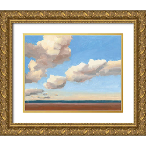 Seascape III Gold Ornate Wood Framed Art Print with Double Matting by Wiens, James