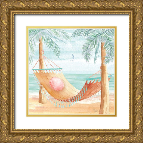 Ocean Breeze III Gold Ornate Wood Framed Art Print with Double Matting by June, Dina