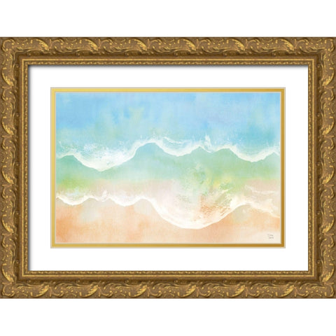 Ocean Breeze VII Gold Ornate Wood Framed Art Print with Double Matting by June, Dina