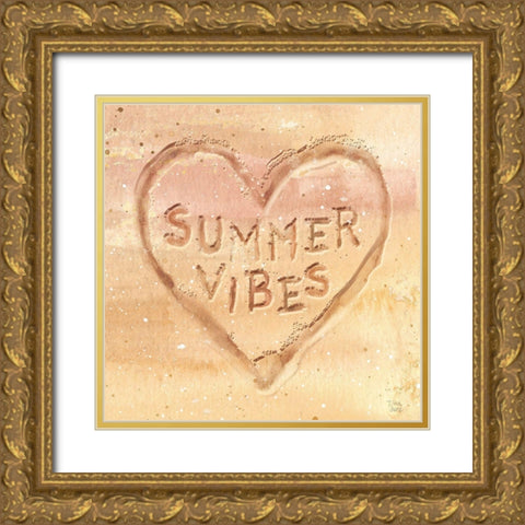 Ocean Breeze IX Gold Ornate Wood Framed Art Print with Double Matting by June, Dina