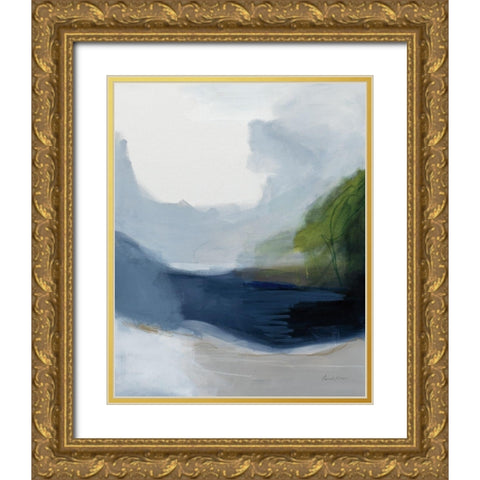 Hidden Water Gold Ornate Wood Framed Art Print with Double Matting by Munger, Pamela