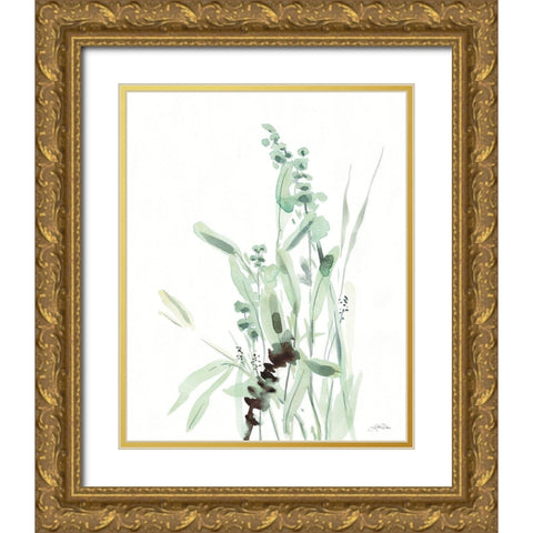Grasses III Gold Ornate Wood Framed Art Print with Double Matting by Pete, Katrina