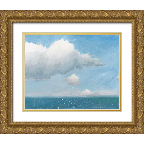 Open Sea Gold Ornate Wood Framed Art Print with Double Matting by Wiens, James
