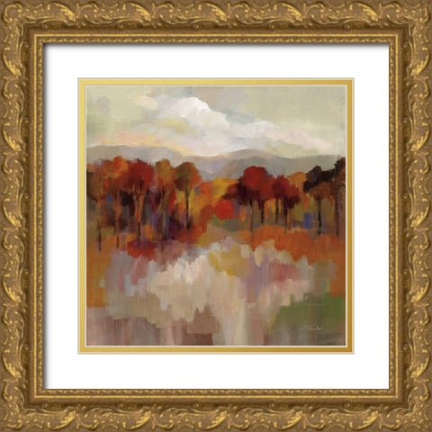 Riverbank Gold Ornate Wood Framed Art Print with Double Matting by Vassileva, Silvia