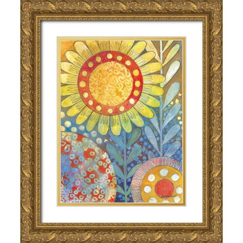 Summer Profusion I Gold Ornate Wood Framed Art Print with Double Matting by Lovell, Kathrine