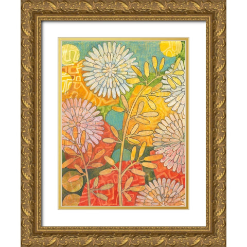 Summer Profusion II Gold Ornate Wood Framed Art Print with Double Matting by Lovell, Kathrine