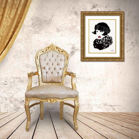 Beret and Scarf II Gold Ornate Wood Framed Art Print with Double Matting by Tavoletti, Anne