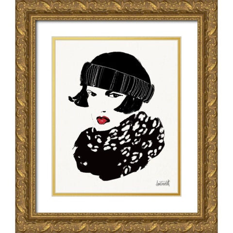 Beret and Scarf II Gold Ornate Wood Framed Art Print with Double Matting by Tavoletti, Anne
