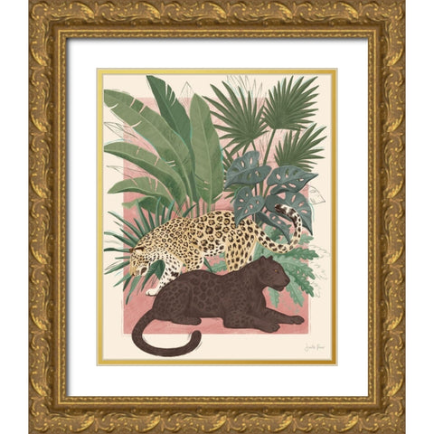 Majestic Cats I Gold Ornate Wood Framed Art Print with Double Matting by Penner, Janelle