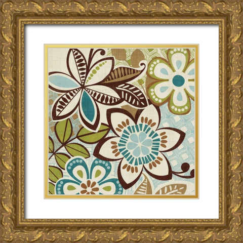 Free Wheelin Green I Gold Ornate Wood Framed Art Print with Double Matting by Wild Apple Portfolio