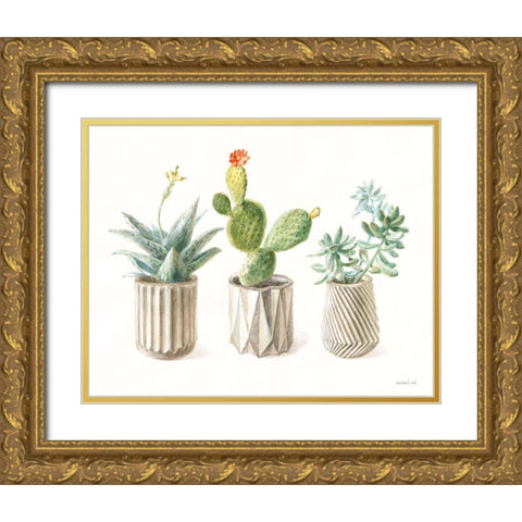 Desert Greenhouse IX Gold Ornate Wood Framed Art Print with Double Matting by Nai, Danhui