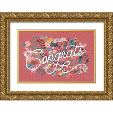 Love Letters I v2 Gold Ornate Wood Framed Art Print with Double Matting by Marshall, Laura