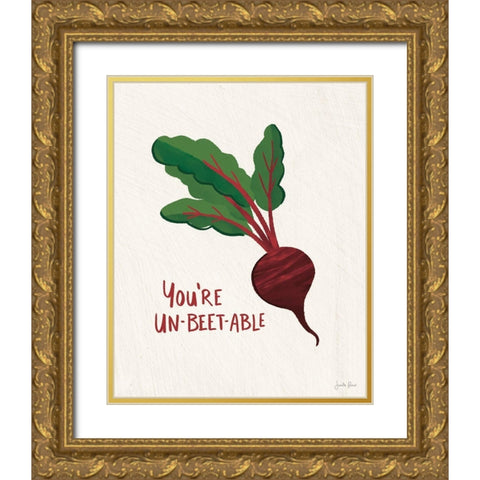 Veggie Fun I Gold Ornate Wood Framed Art Print with Double Matting by Penner, Janelle