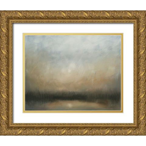 Evening Landscape Gold Ornate Wood Framed Art Print with Double Matting by Wiens, James
