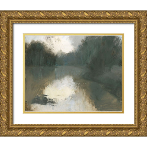 Moody Landscape Gold Ornate Wood Framed Art Print with Double Matting by Wiens, James