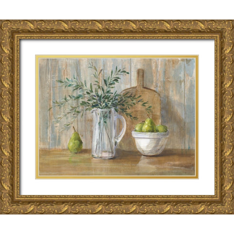 Autumn Kitchen Gold Ornate Wood Framed Art Print with Double Matting by Nai, Danhui