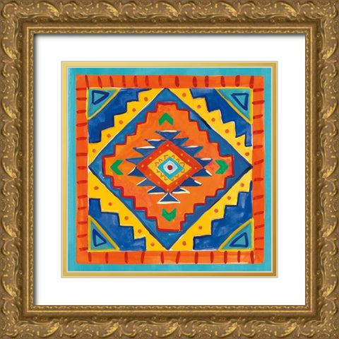 Mucho Caliente VIII Gold Ornate Wood Framed Art Print with Double Matting by Zaman, Farida