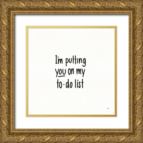 Pickup Lines V Gold Ornate Wood Framed Art Print with Double Matting by York, Leah